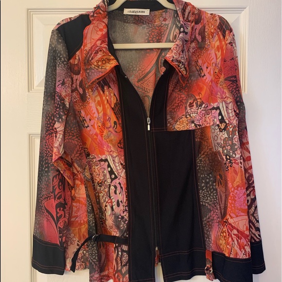 Sheer Floral Colorful Jacket NWOT - Picture 2 of 11